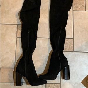 Over the knee heeled boots